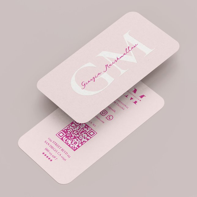 Carte De Visite Cosmetologue Beauticien Lashes Artiste maquillage  (Beautician Cosmetologist Lashes Makeup Artist Pink Business Card
)