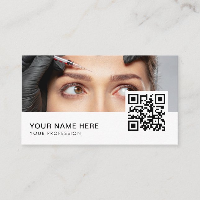 Carte De Visite Cosmetologue Botox Injections Code QR (Devant)
