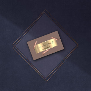 Carte De Visite Cosmetologue de beauté Syringe Botox B12 Rose QRC