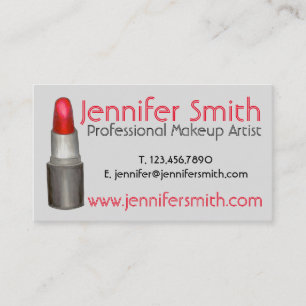 Carte De Visite Cosmetologue de maquillage à ongles rouge