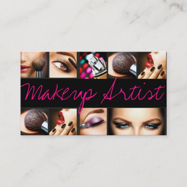 Carte De Visite Cosmetologue de maquillage Nails Beauty Salon (Devant)