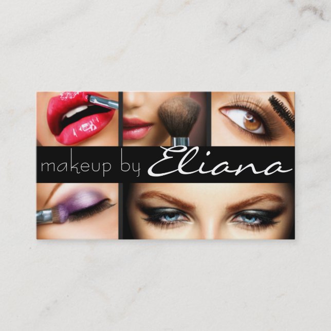 Carte De Visite Cosmetologue de maquillage Nails Beauty Salon (Devant)