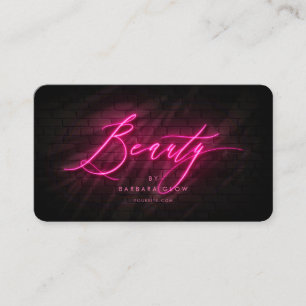 Carte De Visite Cosmetologue de salon de beauté moderne Hot rose N