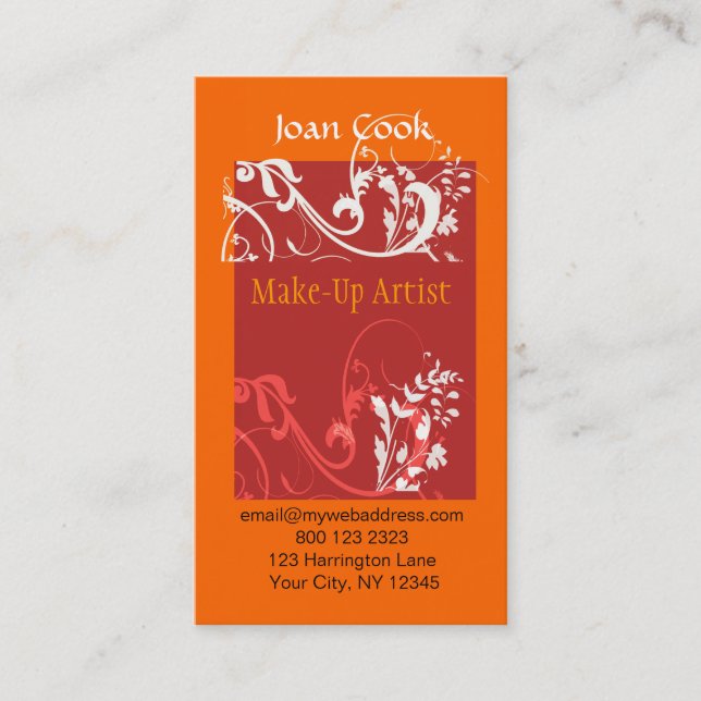 Carte De Visite Cosmetologue et maquillage de pop moderne (Devant)