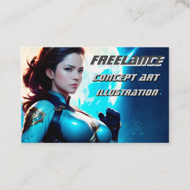 Carte De Visite Cosmic Retro 50's Sci-Fi Nova Space Ranger (Devant)