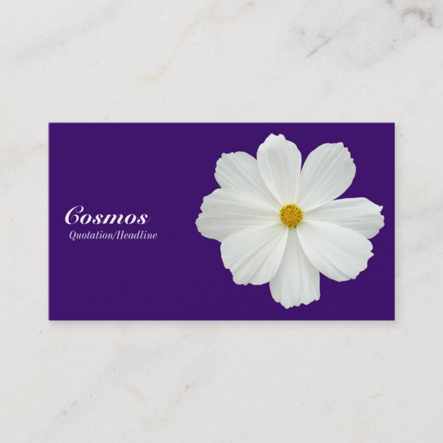 Carte De Visite Cosmos Blanc - Deep Purple 330066 (Devant)