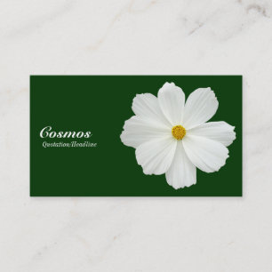 Carte De Visite Cosmos Blanc - Vert foncé 003300