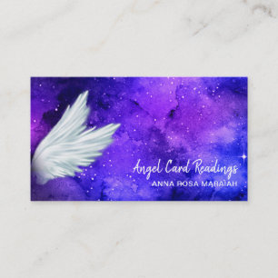 Carte De Visite *~* Cosmos Stars Blue Galaxy Angel Wings Universe