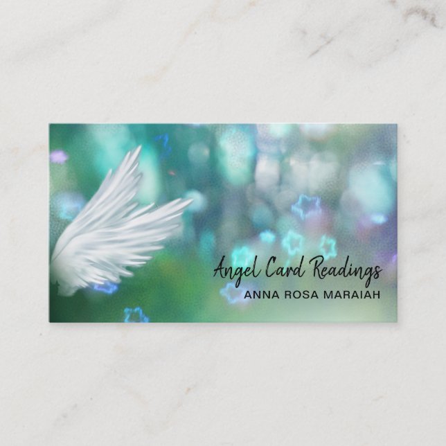 Carte De Visite *~* Cosmos Stars Galaxy Angel Wing Pastel Universe (Devant)