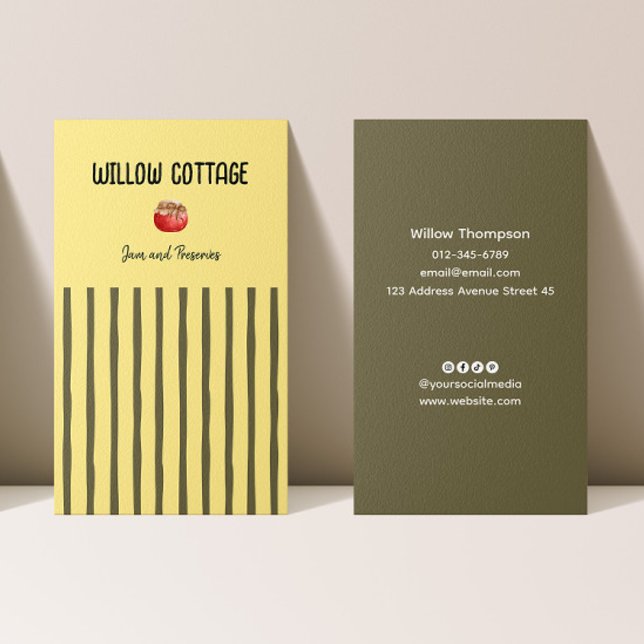 Carte De Visite Cottage Confiture maison et réserves (Créateur téléchargé)