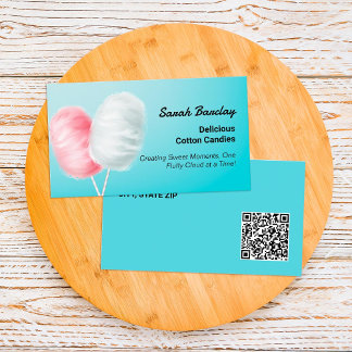 Carte De Visite Cotton Candies Custom QR