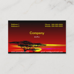 Carte de visite coucher de soleil