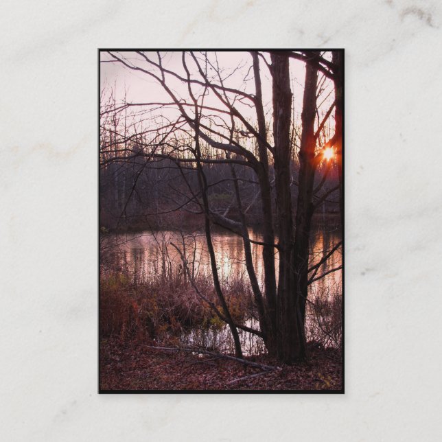 Carte De Visite Coucher de soleil au Pond ATC (Devant)