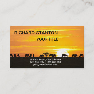 Carte De Visite Coucher de soleil au Serengeti