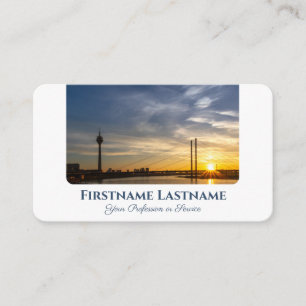 Carte De Visite Coucher de soleil de la ville Taxi chauffeur chauf