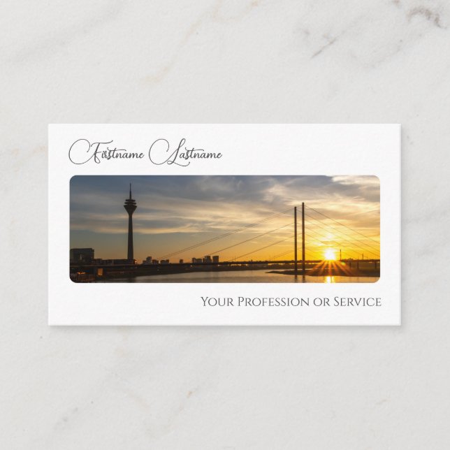 Carte De Visite Coucher de soleil de la ville Taxi chauffeur de ca (Devant)