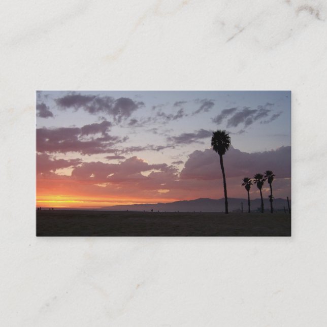 Carte De Visite coucher de soleil de père Noël monica (Devant)