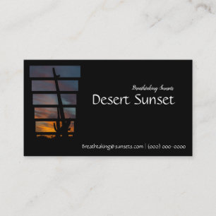 Carte De Visite Coucher de soleil désert Arizona Saguaro