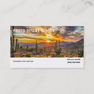 Carte de visite Coucher de soleil du désert