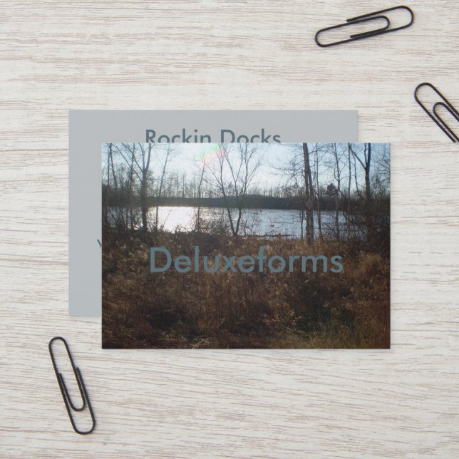 Carte De Visite Coucher de soleil nuageux (Devant/Arrière en situation)