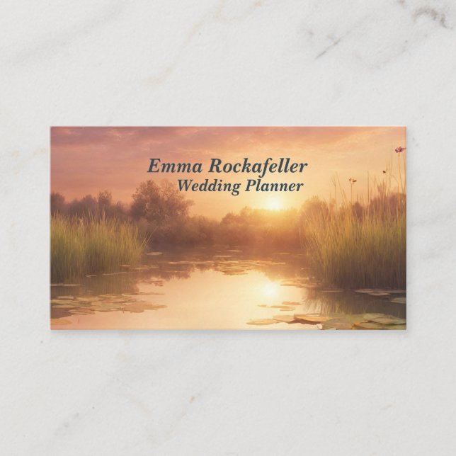 Carte De Visite Coucher de soleil paisible (Devant)
