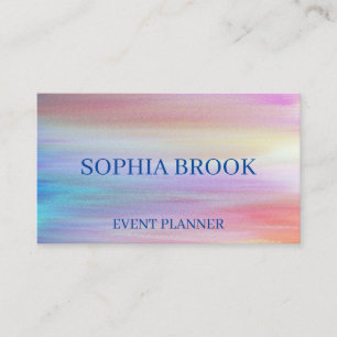 Carte De Visite Coucher de soleil romantique à aquarelles multipl