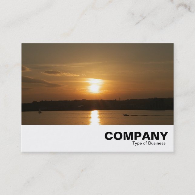 Carte De Visite Coucher de soleil sur la baie Cardiff (Devant)