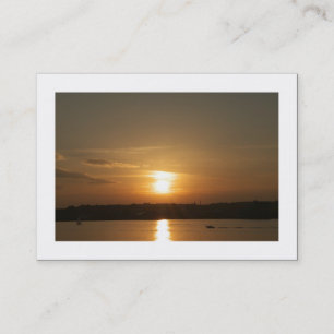 Carte De Visite Coucher de soleil sur la baie Cardiff (frontière)