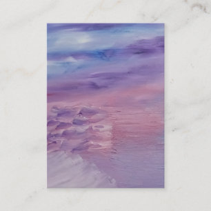 Carte De Visite Coucher de soleil violet bleu rose abstrait coloré