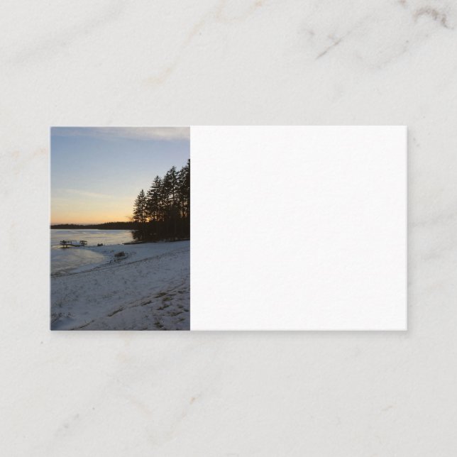 Carte De Visite Coucher du soleil d'hiver (Devant)