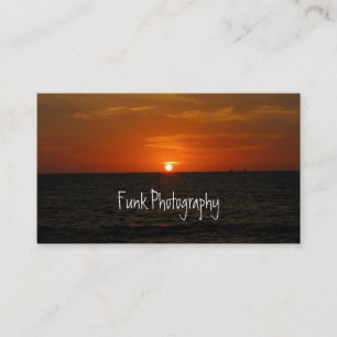 Carte De Visite Coucher du soleil Pacifique d'or