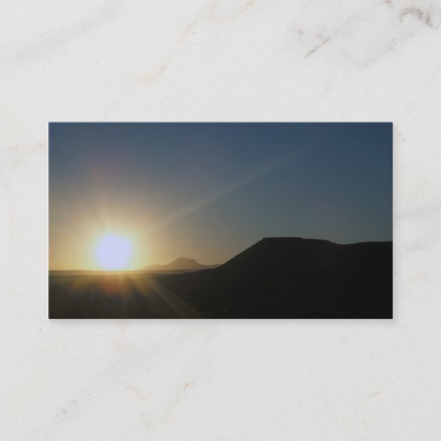 Carte De Visite coucher du soleil : utah (Devant)