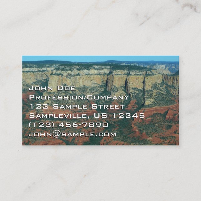 Carte De Visite Couches de rochers rouges à Sedona Arizona (Devant)