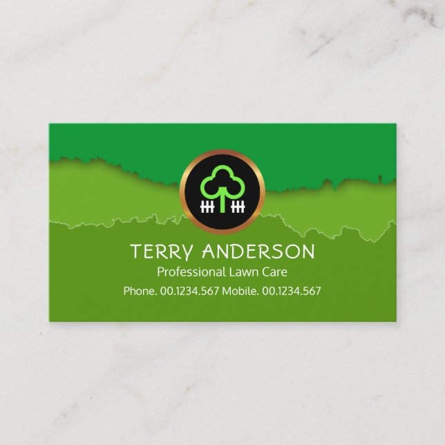 Carte De Visite Couches vertes et apaisantes Jardin d'entretien de (Devant)