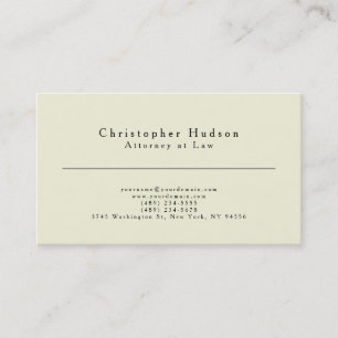 Carte De Visite Couleur Beige Simple Uni Minimaliste