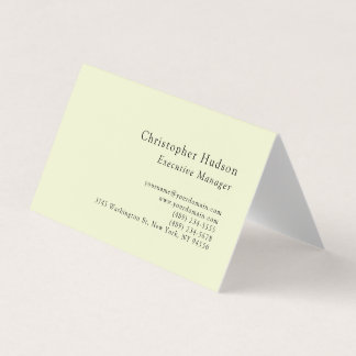Carte De Visite Couleur Crème Minimaliste Moderne Simple Plain