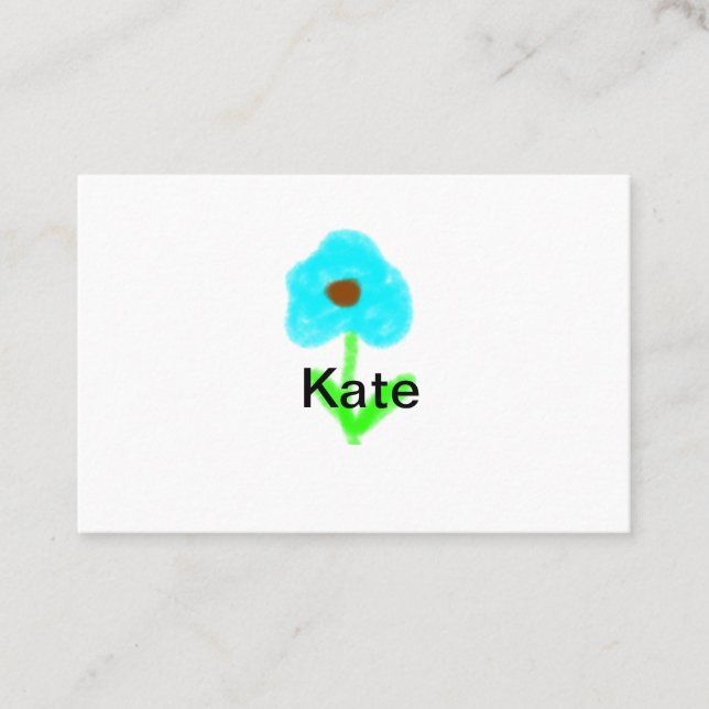 Carte De Visite Couleur d'aquarelle bleu vert ajouter votre nom te (Devant)