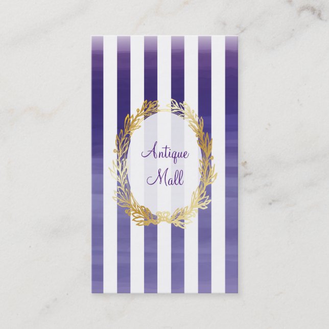 Carte De Visite Couleur d'aquarelle PixDezines violet stripes (Devant)