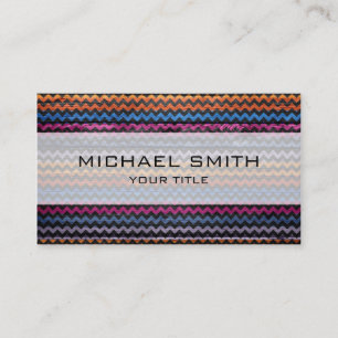Carte De Visite Couleur d'art Motif Chevron sur bois #2
