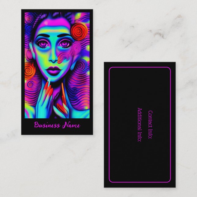 Carte De Visite Couleur De Beauté (Devant / Derrière)