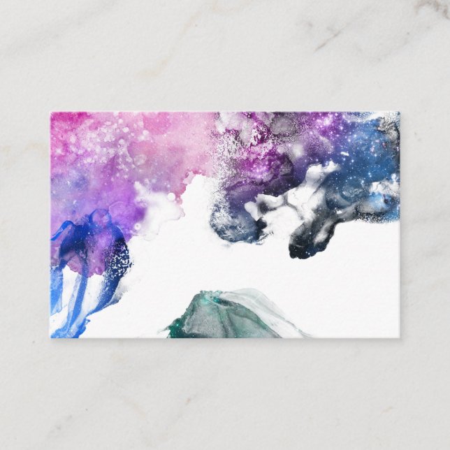 Carte De Visite Couleur d'eau violette 001  (Devant)