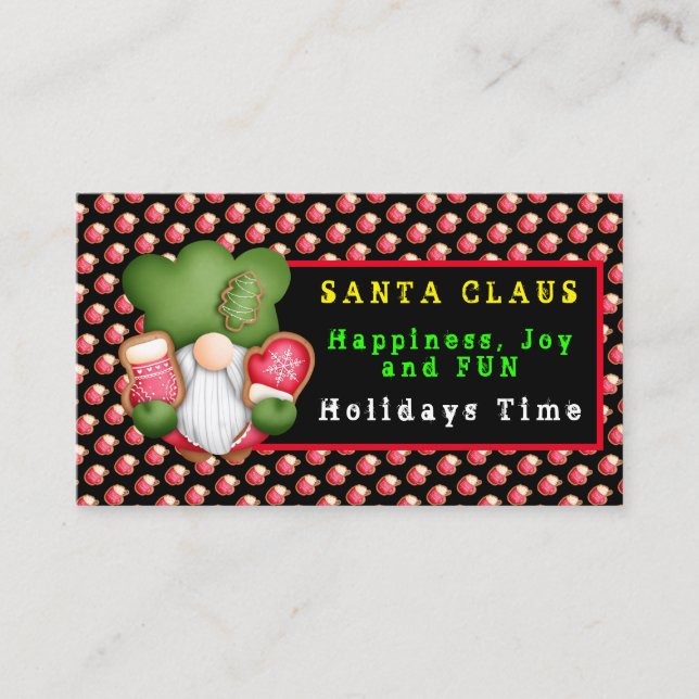 Carte De Visite Couleur et texte de la Personnaliser Gnome douce (Devant)