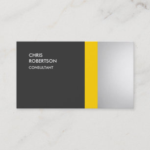 Carte De Visite Couleur grise jaune colorée spéciale unique tendan