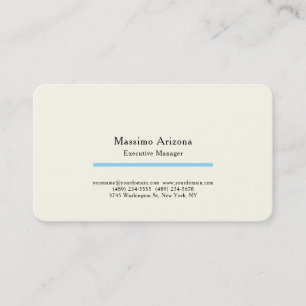 Carte De Visite Couleur ivoire minimaliste moderne professionnel u