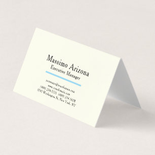 Carte De Visite Couleur ivoire minimaliste moderne simple