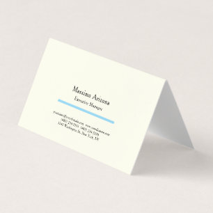 Carte De Visite Couleur ivoire Plain Moderne Minimaliste Professio
