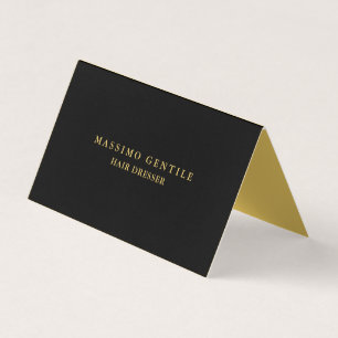 Carte De Visite Couleur Or Noir Professionnel Tendance