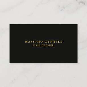 Carte De Visite Couleur Or Noir Professionnel Tendance