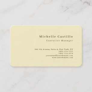 Carte De Visite Couleur Pastel Crème Minimaliste Moderne Nom Simpl