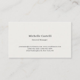 Carte De Visite Couleur Pastel Professionnel Unique Classique Simp